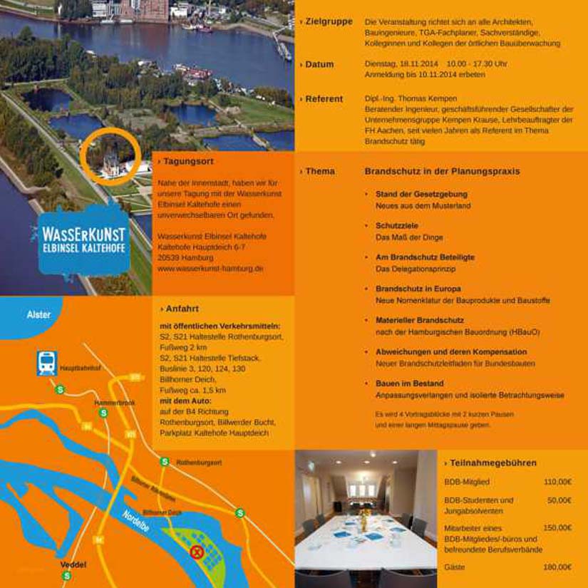 Abbildung Flyer Mediengestaltung jukemedia Ludwigsburg - BDB Bund deutscher Baumeister